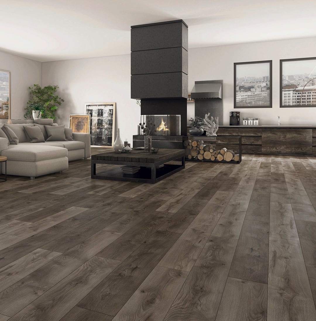 dark gray hardwood flooring wichita