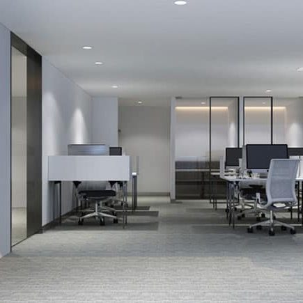 working-area-modern-office-with-carpet-floor-meeting-room-interior-3d-rendering hardwood flooring